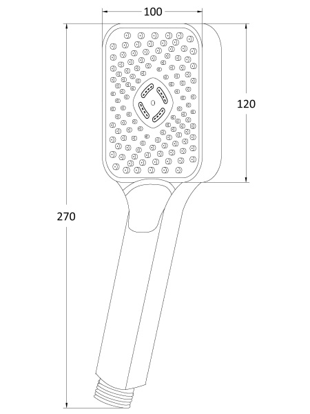 Душевая лейка Orange S16HScr 3 режима, хром